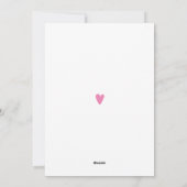 Valentinstag rosa Niedliches Auto Feiertagskarte (Rückseite)