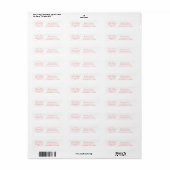 Valentinstag Rosa Party Rücksendeadresse (Vorne)