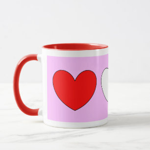 Valentinstag Rosa Rosa Gelb 4Patty Tasse