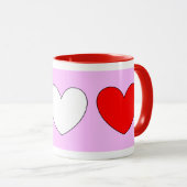 Valentinstag Rosa Rosa Gelb 4Patty Tasse (VorderseiteRechts)