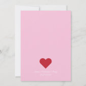 Valentinstag Rosa Scallop Edge Party Einladung (Rückseite)