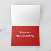 Valentinstag Rosa String Herz Niedliche Karte (Innenseite)