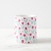Valentinstag Rosa Tulips Blume Herz Kaffeetasse (Mittel)