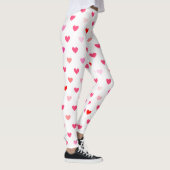 Valentinstag-rosa u. rote Herzen Leggings (Rechts)