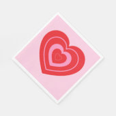 Valentinstag Rosa und Rot Zwei Tonne Herz Serviette (Ecke)