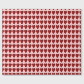 Valentinstag Rosa und Rote Herzen Geschenkpapier (Flach)