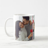 Valentinstag Rosa und rote Herzen Paar Foto Kaffeetasse (Links)
