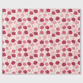 Valentinstag-Rosa- und -Rote-Rosen-Geschenkpapier  Geschenkpapier (Flach)