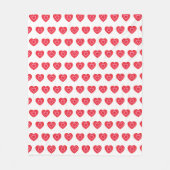 Valentinstag Rosa und Rotes Herz Fleecedecke (Vorderseite)