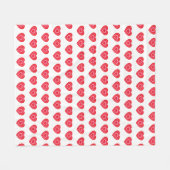 Valentinstag Rosa und Rotes Herz Fleecedecke (Vorderseite (Horizontal))
