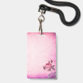 Valentinstag Rose Ausweis (Rückseite mit Schlüsselband)