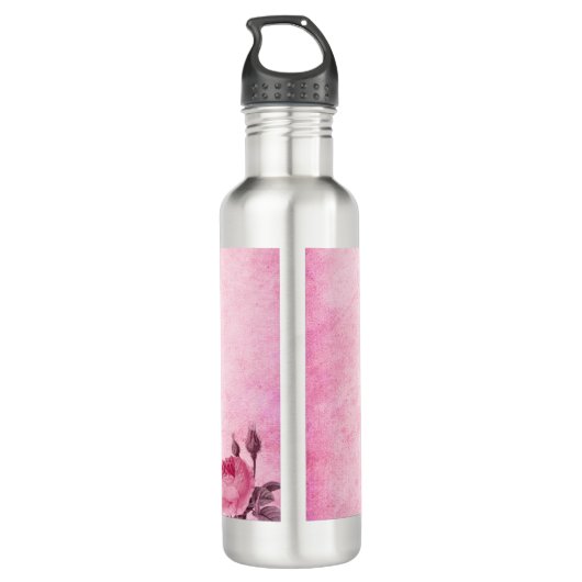 Valentinstag Rose Edelstahlflasche (Rückseite)