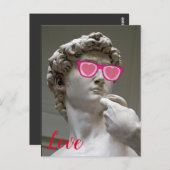 Valentinstag Rose farbige Brillen Postkarte (Vorne/Hinten)