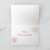 Valentinstag-Rose Feiertagskarte (Innenseite)