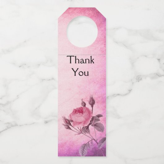 Valentinstag Rose Flaschenanhänger (Vorderseite)