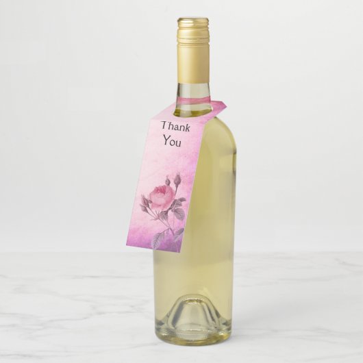 Valentinstag Rose Flaschenanhänger (Angewinkelt)