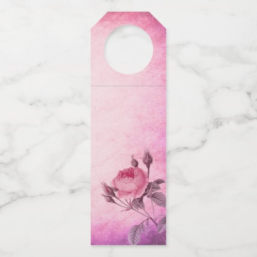 Valentinstag Rose Flaschenanhänger (Rückseite)