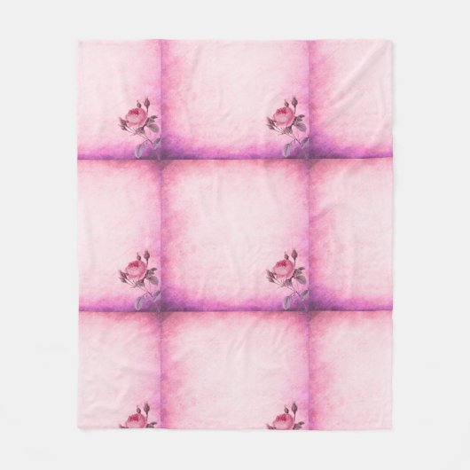 Valentinstag Rose Fleecedecke (Vorderseite)