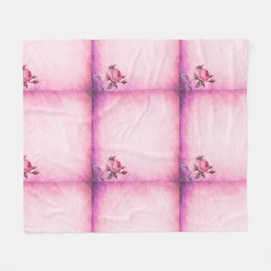 Valentinstag Rose Fleecedecke (Vorderseite (Horizontal))