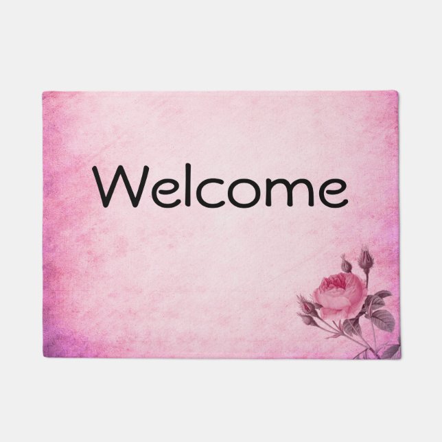 Valentinstag Rose Fußmatte (Vorderseite)