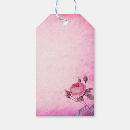 Valentinstag Rose Geschenkanhänger (Rückseite)