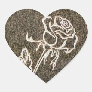 Valentinstag-Rose Herz-Aufkleber