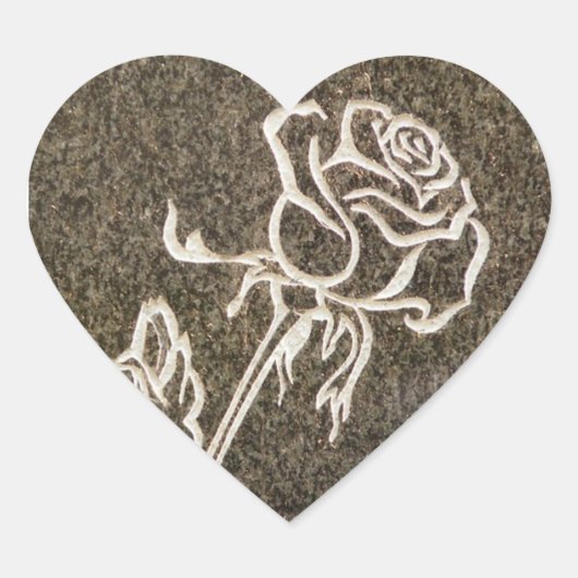 Valentinstag-Rose Herz-Aufkleber (Vorderseite)