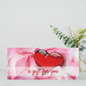 Valentinstag Rose Petals Geschenkkarte (Stehend Vorderseite)