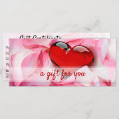 Valentinstag Rose Petals Geschenkkarte (Vorne/Hinten)