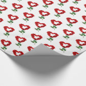 Valentinstag Rose Petals Wrapping Paper Geschenkpapier (Ecke)