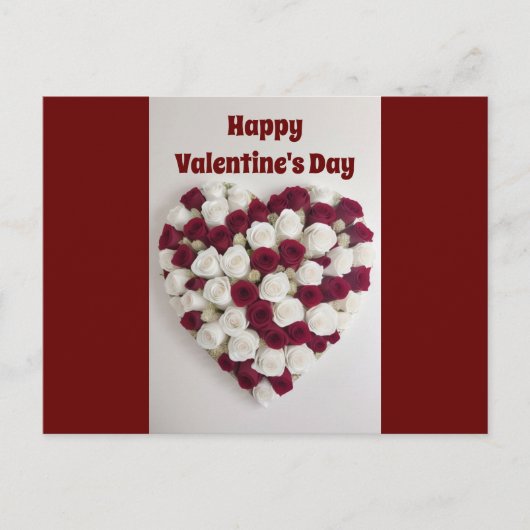 Valentinstag-Rose Postkarte (Vorderseite)