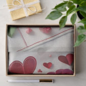 Valentinstag-Rose und Herz-Gewebe Seidenpapier (Geschenk)