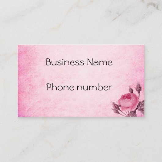 Valentinstag Rose Visitenkarte (Vorderseite)