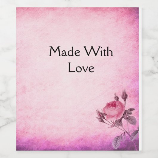 Valentinstag Rose Weinetikett (Einzelnes Label)