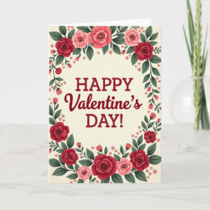 Valentinstag-Rosenkarte Karte
