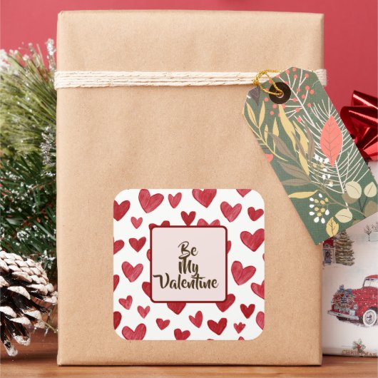 Valentinstag-Rot Aufkleber Sei mein Valentinsgruß (Feiertag)