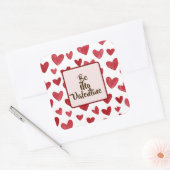 Valentinstag-Rot Aufkleber Sei mein Valentinsgruß (Umschlag)