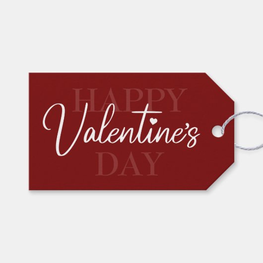 Valentinstag Rot Geschenkanhänger (Vorderseite (Horizontal))