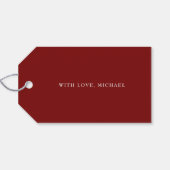 Valentinstag Rot Geschenkanhänger (Rückseite Horizontal)