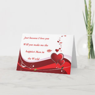 Valentinstag-Rot-Herz Feiertagskarte