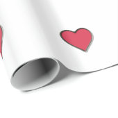 Valentinstag-Rot-Herz Geschenkpapier (Rolleneckpunkt)
