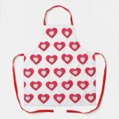 Valentinstag Rot-Multifunktionsdrucker-Schürze hör Schürze (Vorderseite)
