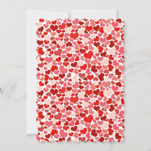 Valentinstag Rot Pink Herzen Hochzeits-Einladung Einladung