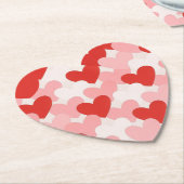 Valentinstag rot/pink/weiß Herz-Muster Untersetzer (angewinkelt)