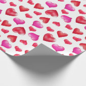 Valentinstag Rot-Rot-Rosa-Pinselstriche Geschenkpapier (Ecke)