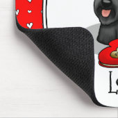Valentinstag (rot) Schottischer Hund (schwarz) Nie Mousepad (Ecke)