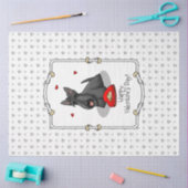 Valentinstag (rot) Schottischer Hund (schwarz) Nie Seidenpapier (Basteln)