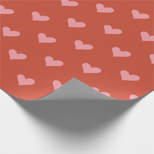 Valentinstag Rot und Rosa Herz Geschenkpapier (Ecke)