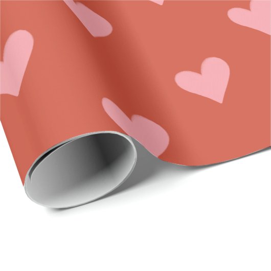 Valentinstag Rot und Rosa Herz Geschenkpapier (Rolleneckpunkt)