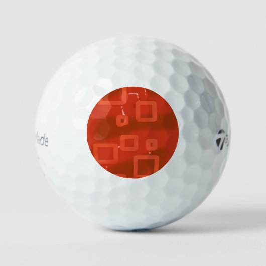 Valentinstag Rot Whimsical Geometrisch Abstrakt Golfball (Vorderseite)